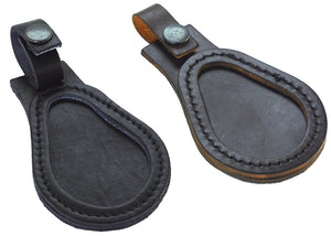 Patrick Leather Barrel End Rest-Black