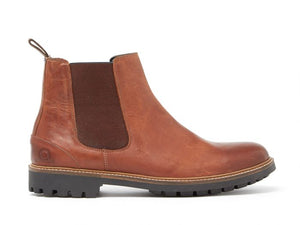 Chatham Chirk - Dark Tan Premium Leather Chelsea Boots